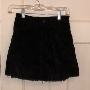 Black mini skirt